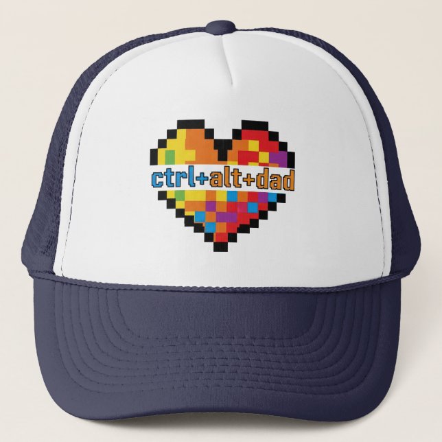 Boné ctrl + alt + pai Geek Pai (Frente)