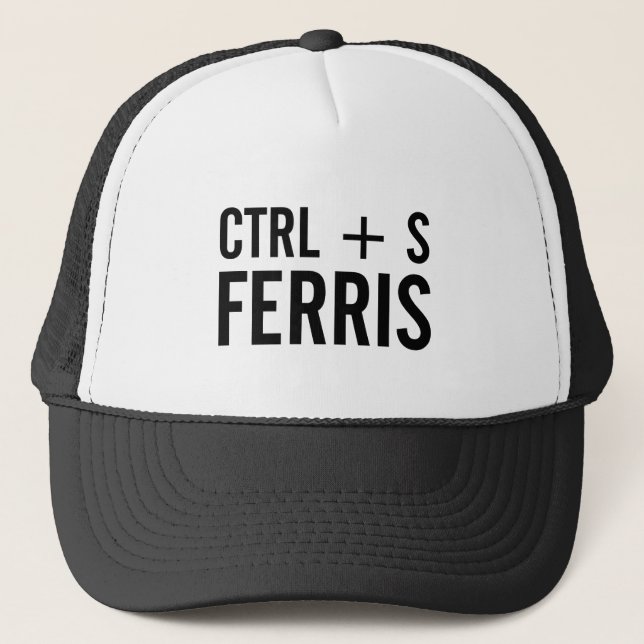 Boné CTRL + S (Salvar) Piada de Atalho de Teclado Ferri (Frente)