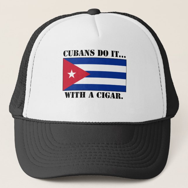 Boné Cubanos Fazem... Com Um Charuto. (Frente)