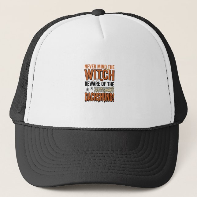 Boné Cuidado Com A Camisa De Bruxa De Halloween Do Dach (Frente)
