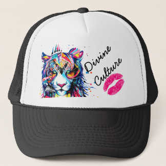 Boné Cultura Divina Neon Big Cat Graphic Snapback Hat