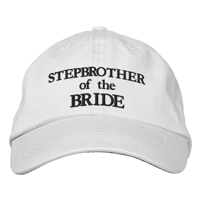 Boné Cunhado da Noiva casamento preto e branco (Frente)
