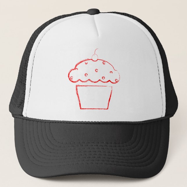 Boné cupcake de cereja (Frente)