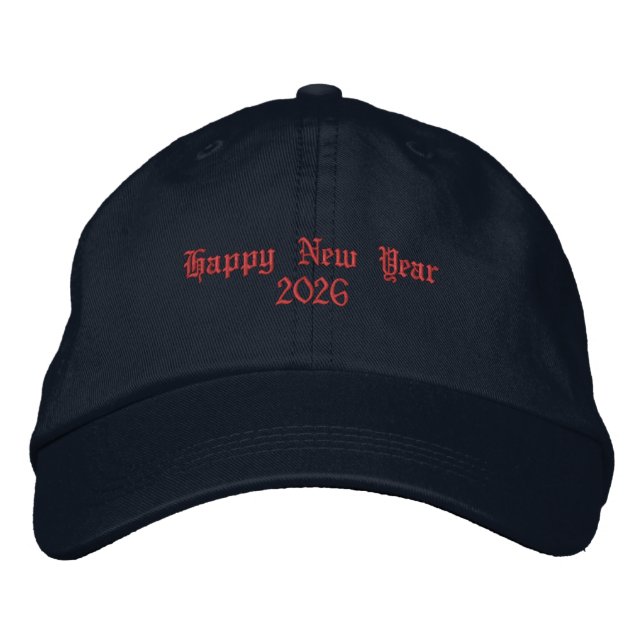 Boné Custom Classic Navy New year 2026-Hat Text Printed (Frente)