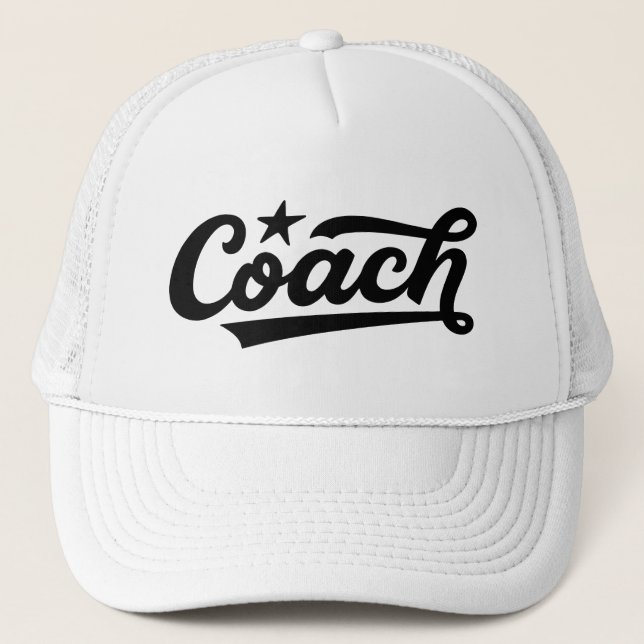 Boné Custom Coach Trucker Hat – Personalized Team Logo  (Frente)