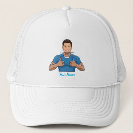 Boné Custom Face & Name Trucker Hat Personalized Summer