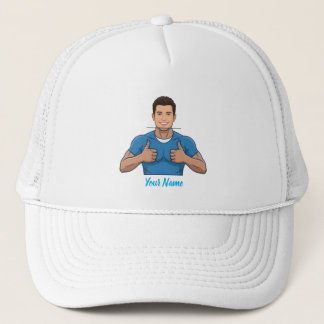 Boné Custom Face & Name Trucker Hat Personalized Summer