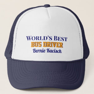 Boné Custom gift! World's best bus driver cap