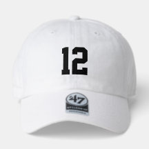 Custom Jersey Number 47 Clean Up Brand Cap