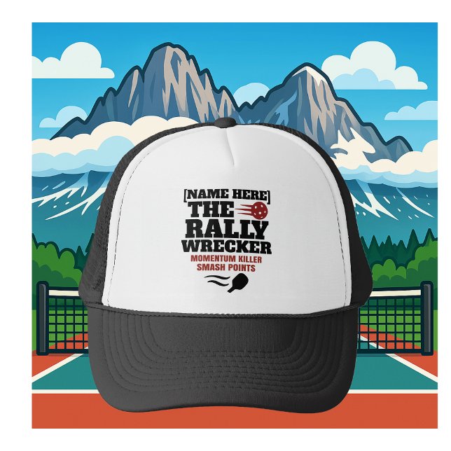 Boné Custom Name Pickleball Rally Wrecker (PERSONALIZED NAME TRUCKER HAT)