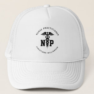Boné Custom NP Nurse Practitioner Graduation Caduceus