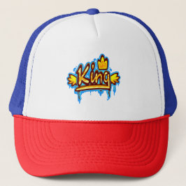 Boné Custom Red White Blue Trucker Hat