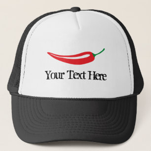 Boné Custom spicy hot red chili pepper trucker hat
