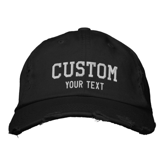 Boné Custom Text Embroidered Baseball Cap Personalized (Frente)