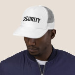 Boné Custom Text Security Team Crew Mens Womens Unisex<br><div class="desc">Custom Text Upload Photo Image or Company Logo Text Here Modern Elegant Template Men's Women's Unisex Security Member Black White Baseball Cap / Trucker Hat. Colors: White, White and Navy Blue, Tan and Brown, Red / White / Blue, Yellow, White and Maroon, White and Green, White and Royal, White and...</div>