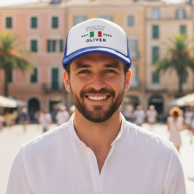 Boné  Custom Trucker Cap for Italy Fans, Personalized  (Criador carregado)