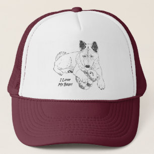 Boné Cute akita e maron de arte de ursos peludos