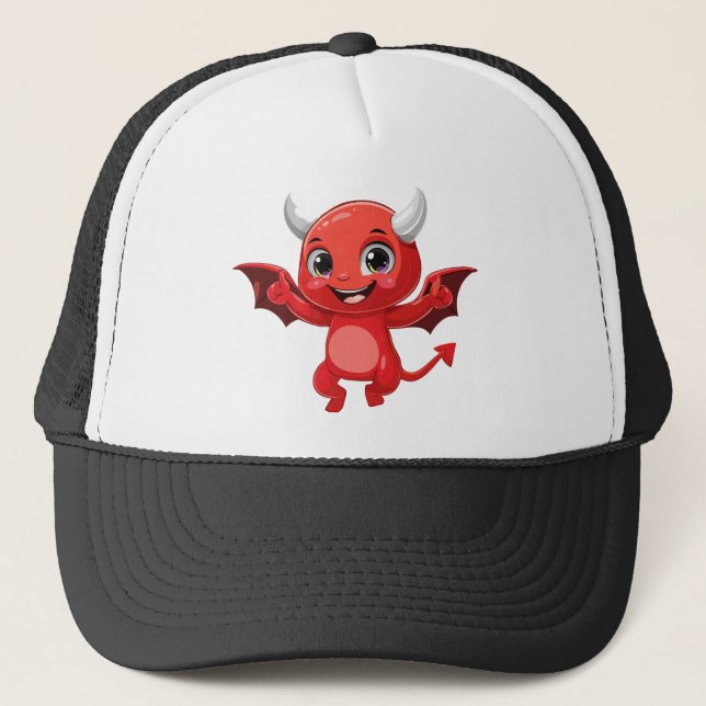 Boné Cute cartoon flying devil (Frente)