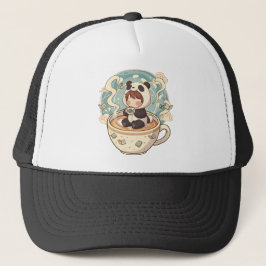 Boné Cute Chibi Panda Embroidered Style Hat