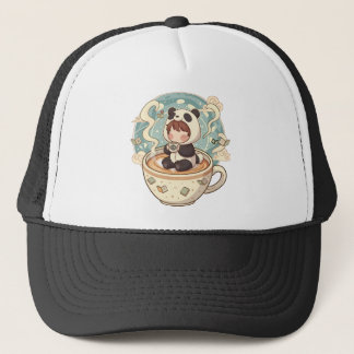 Boné Cute Chibi Panda Embroidered Style Hat