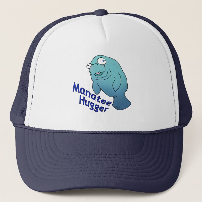 Boné Cute Manatee Hugger Cartoon Animal (Frente)
