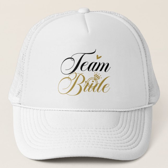 Boné Cute Team Bride Wedding party (Frente)