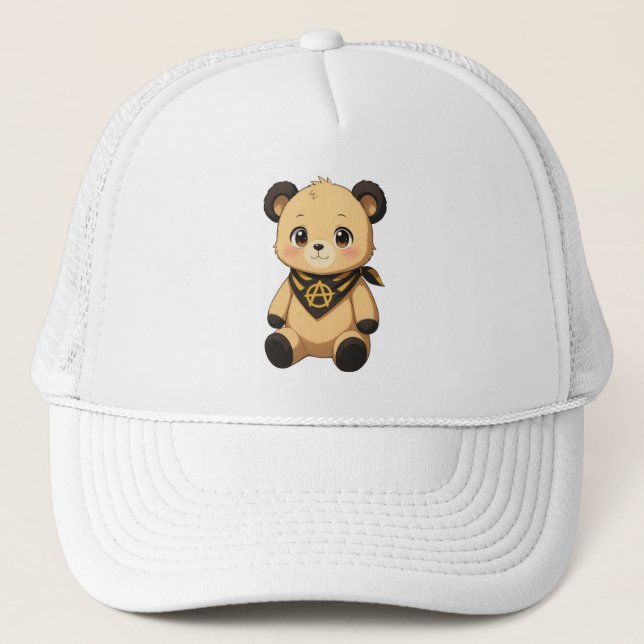 Boné Cute Yellow and Black Ancap Teddy Bear  (Frente)