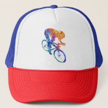 Cycliste Aquarelle Coloré | Dynamique Vélo Course