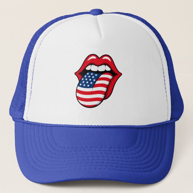 Boné da Língua com Bandeira dos EUA – Gorro Divert (Frente)
