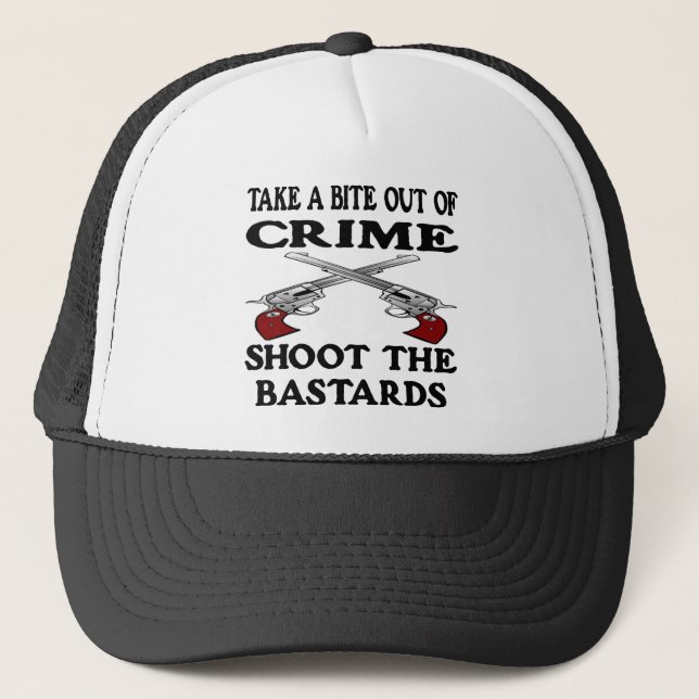 Boné Da mordida bastardos brancos do crime para fora (Frente)