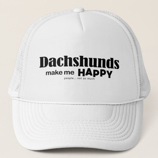 Boné Dachshakes Me Faz Feliz (Frente)