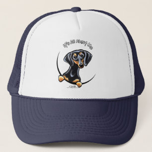 Boné Dachshund preto de Tan seu toda aproximadamente
