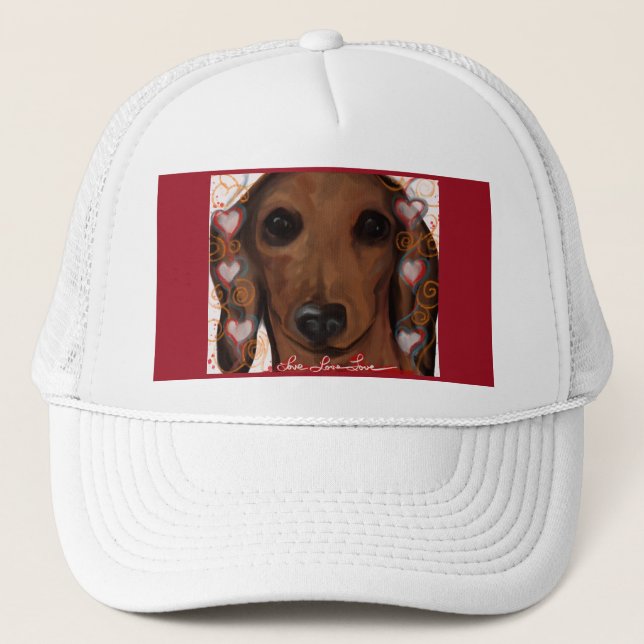 BONÉ DACHSHUND VERMELHO            (Frente)