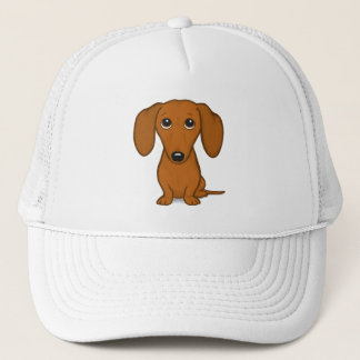 Boné Dachshund Vermelho Cugado | Cachorro-branco engraç