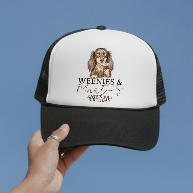 Boné Dachshund Weenies and Martinis Party (Dachshund Weenies and Martinis Party Trucker Hat
)