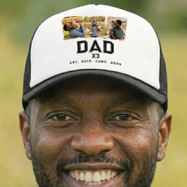Boné Dad Established Bold Black White 3 Photo Hat