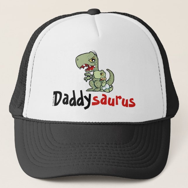 Boné Daddysaurus T-Rex Pai Bebê Menino Dia dos Pais (Frente)