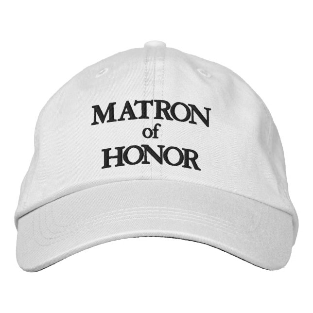 Boné Dama de honra preto branco personalizado elegante  (Frente)