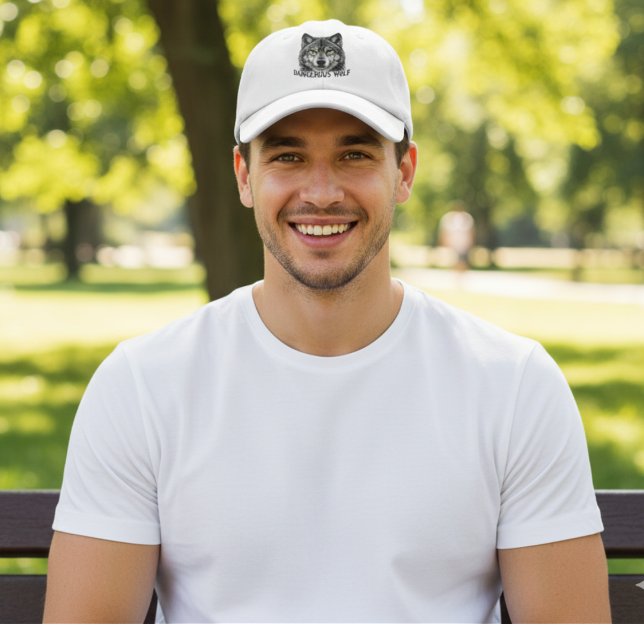 Boné Dangerous Wolf Hat – Bold Wild Wolf Design Cap (Criador carregado)