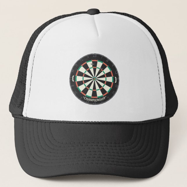 Boné Dartboard & dardos: modelo 3D: (Frente)