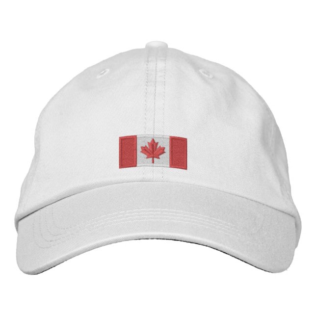 Boné de bandeira canadense bordado (Frente)