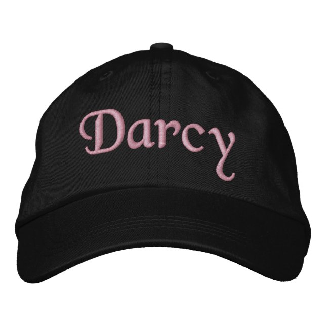 Boné de Baseball Bordado Darcy Que É Rosa Preto (Frente)
