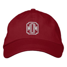 Boné de Baseball Bordado Vermelho da Mãe
