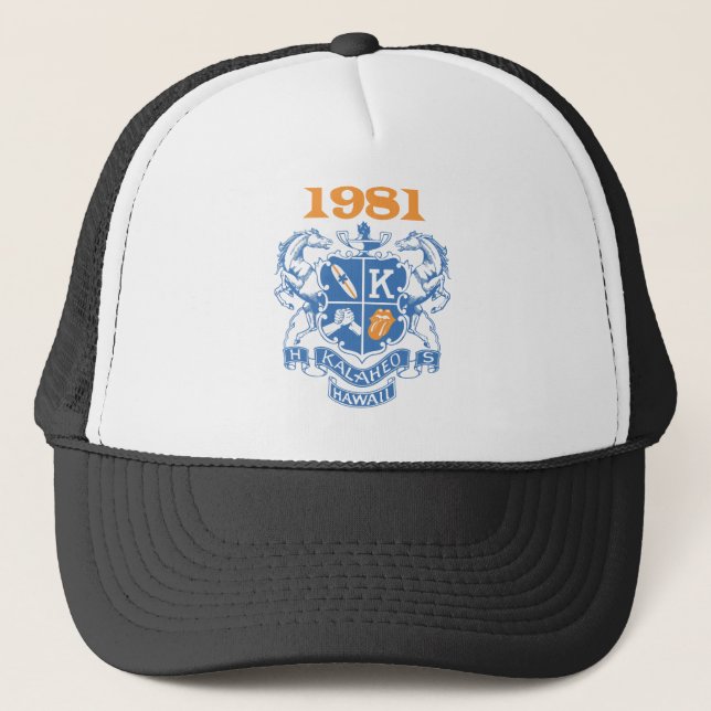 Boné de beisebol 1981 da reunião de Kalaheo (Frente)