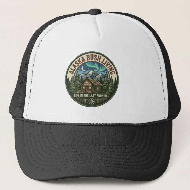 Boné de Beisebol Alaska Bush Living (Frente)