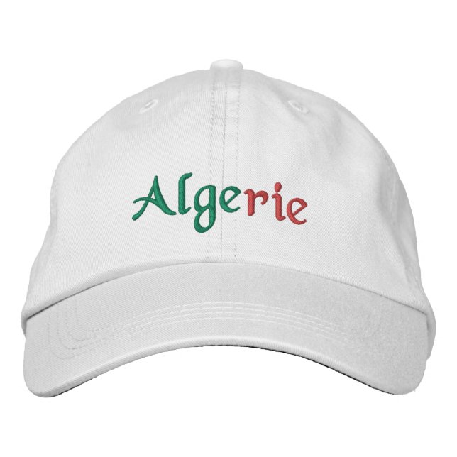 Boné de beisebol bordado Argélia (Frente)