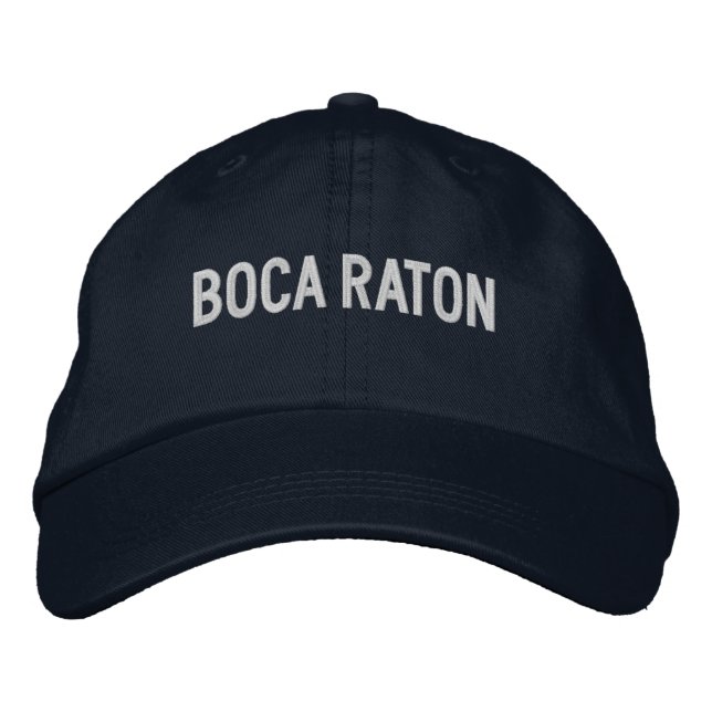 Boné de beisebol bordado Boca Raton Flórida (Frente)