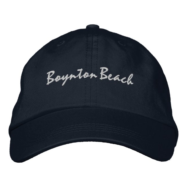 Boné de beisebol bordado Boynton Beach Flórida (Frente)