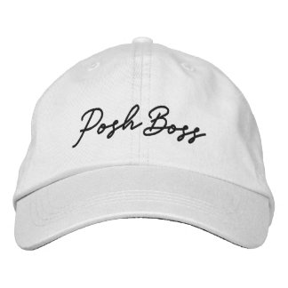 Boné De Beisebol Bordado Branco De Posh Boss