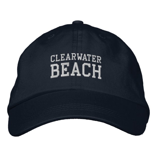 Boné de beisebol Bordado Clearwater Beach Flórida (Frente)